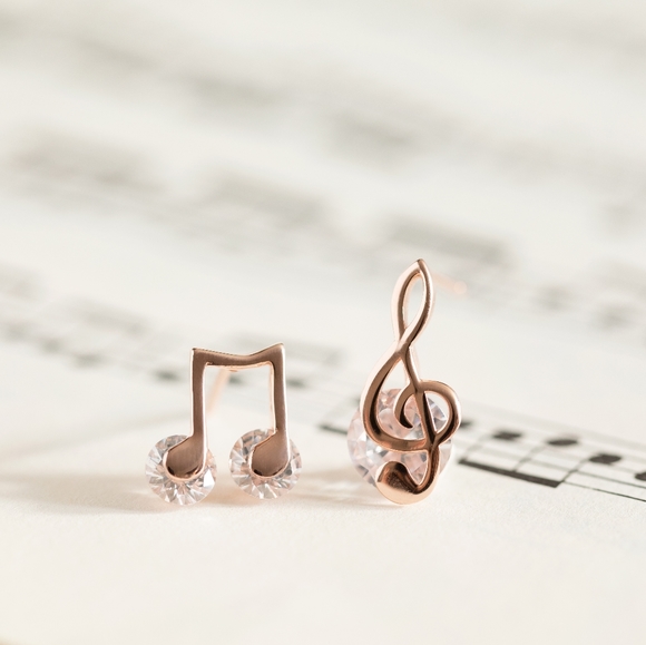 Jewelry - Rose Gold Musical Studs (S925) - Only 1 left!